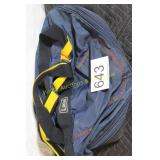 Vtg. Lucas Navy Blue & Yellow Travel Duffel Bag