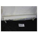 White Wood Scalloped Wall Display Shelf