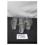 10 Pc. Clear Coca-Cola Tumblers