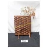 Woven Basket w/Square Weave Pattern
