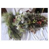 Assorted Pine Branches & Sprig Decorations Lot