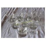 Vintage Etched Swirl Stemware Set - (8)