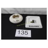 'Black & White' Scotch Advertising Ashtray Set