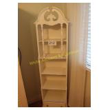 Tall Shabby Chic Spindle-Accent Bookshelf