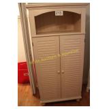 Coastal Cottage Shutter Door Computer Armoire
