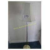 Vtg. Fluted Brass & Silver Tone Floor Lamp