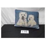 Accent Pillow w/White Scotties