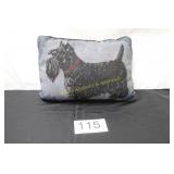 Black Scottie Decorative Accent Pillow