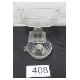 Vintage Glass Pedestal Bowl & Juicer