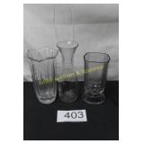 Vintage Glass Vases & Mezzo Litro Carafe
