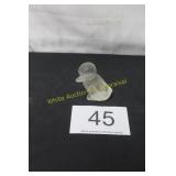 Frosted Glass Duck Figurine