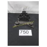 Cast Metal Double Inkwell Stand