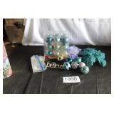 Tote Full of Christmas Ornaments & Ribbon