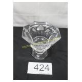 Vintage Clear Glass Octagon Compote