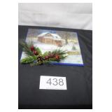 Vintage Silent Night Christmas Plaque