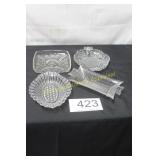 Vintage Clear Glass Assorted Dishes