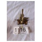 Brass 'Lady in a Bathtub' Wall Hook