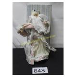 Floral Porcelain Santa Figurine