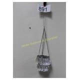 Metal & Glass Hanging Candle Holder