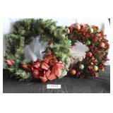 (2) Holiday Wreaths - Christmas