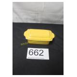 Yellow Unmarked Fiesta Covered Butter Dish