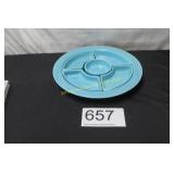 Turquoise Fiesta Relish Tray
