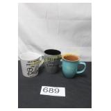 Set of 3 Inspirational Ceramic Cups/Mugs