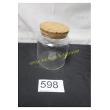 Clear Glass Storage Jar w/Cork Lid
