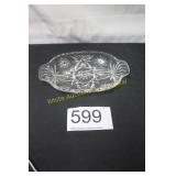Cut Glass Divided Serving Dish