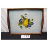 Handpainted Wood Servant Tray