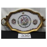 Limoges France 'L'Etoile 'Floral Porcelain Tray