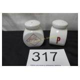 Salt & Pepper Shakers - White Ceramic
