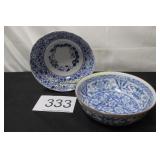 Japanese Arita Blue & White Porcelain Bowls