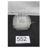 8 Pc. Vintage Federal Glass Sunburst Dessert Plate