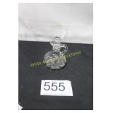 Vintage Clear Glass Ribbed Cruet w/Stopper