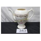 Vintage Floral Porcelain Footed Tea Pot