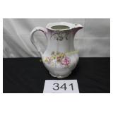 Victorian Style Porcelain Floral Pitcher
