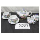 Vintage Handpainted Ceramic Children's Tea Set