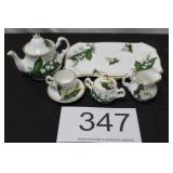 'Lily of the Valley' Fire-King Bone China Tea Set