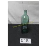 Vintage Green Glass Scotland Liquor Bottle