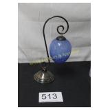 Blue Crackle Glass Hanging Shade