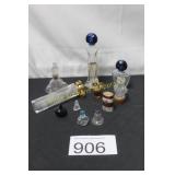 Assorted Glass Perfume Bottles