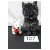 Plush Westie & Large Scottie Toy Pair