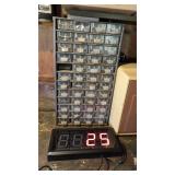 Small Parts Cabinet W/Contents