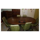 Kitchen Table W/One Leaf & 6 Chairs