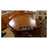 Kitchen Table W/One Leaf & 4 Chairs
