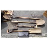 2) Round Point, Spade, & Flat Shovels