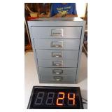 6) Drawer Metal Cabinet 19" T X 12.5" X 10"