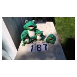 Small Concrete Frog, & Resin Frogs