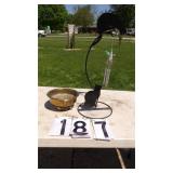 Footed Brass Planter, Windchime